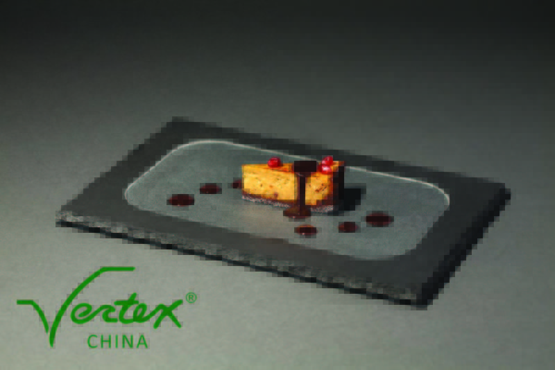 The Sleek Beauty of the New Slate Collection by Vertex® China Takes Food Presentation to the Next Level